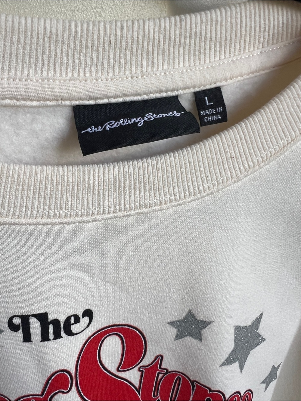 The Rolling Stones Tongue and Stars Graphic Fleece Sweatshirt large - Picture 3 of 4